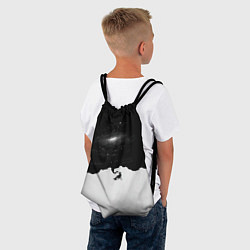 Рюкзак-мешок Черно-белая галактика, цвет: 3D-принт — фото 2