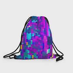 Рюкзак-мешок Шестиугольники неонового цвета, цвет: 3D-принт