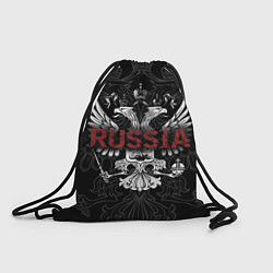 Рюкзак-мешок Герб России с надписью Russia, цвет: 3D-принт