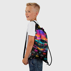 Рюкзак-мешок JDM neon style, цвет: 3D-принт — фото 2