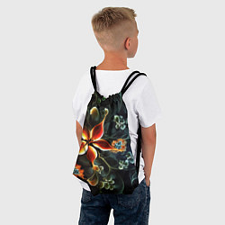 Рюкзак-мешок Абстрактные цветы, цвет: 3D-принт — фото 2