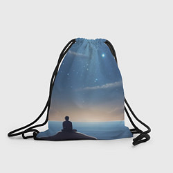 Рюкзак-мешок Мальчик, космос и море, цвет: 3D-принт