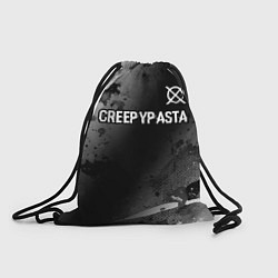 Рюкзак-мешок CreepyPasta glitch на темном фоне: символ сверху, цвет: 3D-принт
