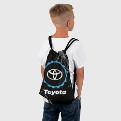 Рюкзак-мешок Toyota в стиле Top Gear со следами шин на фоне, цвет: 3D-принт — фото 2
