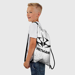 Рюкзак-мешок Hitman с потертостями на светлом фоне, цвет: 3D-принт — фото 2