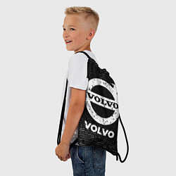 Рюкзак-мешок Volvo с потертостями на темном фоне, цвет: 3D-принт — фото 2