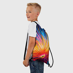 Рюкзак-мешок Абстрактный цветок, цвет: 3D-принт — фото 2
