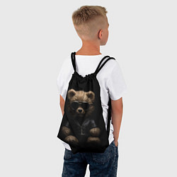 Рюкзак-мешок Брутальный плюшевый медведь, цвет: 3D-принт — фото 2