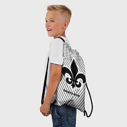 Рюкзак-мешок Символ Saints Row на светлом фоне с полосами, цвет: 3D-принт — фото 2