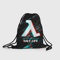 Мешок для обуви Half-Life в стиле glitch и баги графики на темном