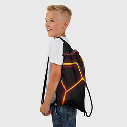 Рюкзак-мешок Неон на черном фоне, цвет: 3D-принт — фото 2