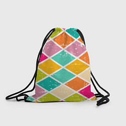Рюкзак-мешок Весёлые ромбики, цвет: 3D-принт