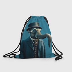 Мешок для обуви Слон джентельмен в смокинге и шляпе
