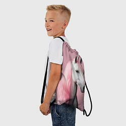 Рюкзак-мешок Единорог розовая грива, цвет: 3D-принт — фото 2