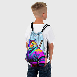 Рюкзак-мешок Тигр-самурай - Япония, цвет: 3D-принт — фото 2