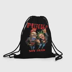 Рюкзак-мешок Punks Not Dead - панки хой, цвет: 3D-принт