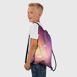 Рюкзак-мешок Желто фиолетовое свечение и звезды, цвет: 3D-принт — фото 2