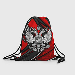 Рюкзак-мешок Герб РФ - красная органика, цвет: 3D-принт