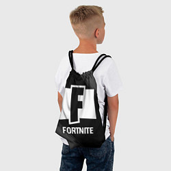 Рюкзак-мешок Fortnite glitch на темном фоне, цвет: 3D-принт — фото 2