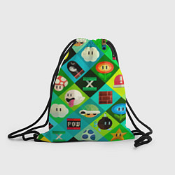Рюкзак-мешок Марио паттерн, цвет: 3D-принт