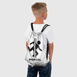 Рюкзак-мешок Portal с потертостями на светлом фоне, цвет: 3D-принт — фото 2