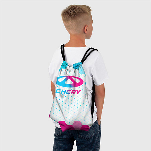 Мешок для обуви Chery neon gradient style / 3D-принт – фото 4