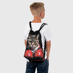Рюкзак-мешок Cat boxing, цвет: 3D-принт — фото 2
