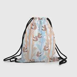 Рюкзак-мешок Милые ленивцы, цвет: 3D-принт