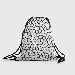 Рюкзак-мешок Мозаика белый, цвет: 3D-принт
