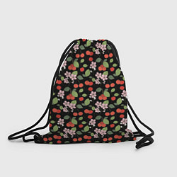 Рюкзак-мешок Паттерн цветы и вишня, цвет: 3D-принт
