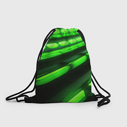 Рюкзак-мешок Green neon abstract, цвет: 3D-принт
