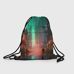 Рюкзак-мешок Кибер город будущего, цвет: 3D-принт
