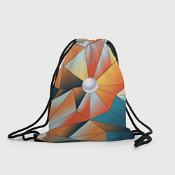 Рюкзак-мешок Жемчужина - градиент из полигональных треугольнико, цвет: 3D-принт