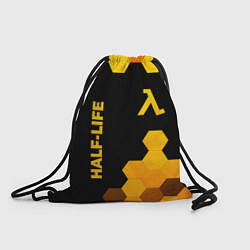 Рюкзак-мешок Half-Life - gold gradient: надпись, символ, цвет: 3D-принт