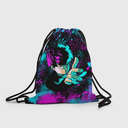 Рюкзак-мешок Моб психо - неон, цвет: 3D-принт