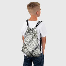 Рюкзак-мешок Черно-белые складки, цвет: 3D-принт — фото 2