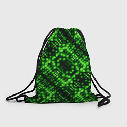 Рюкзак-мешок Зеленые точечные ромбы, цвет: 3D-принт