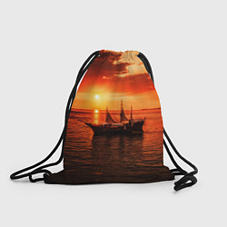 Рюкзак-мешок Яхта в вечернем море, цвет: 3D-принт