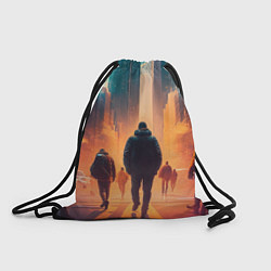 Рюкзак-мешок На районе, цвет: 3D-принт