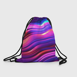 Рюкзак-мешок Неоновые волны, цвет: 3D-принт