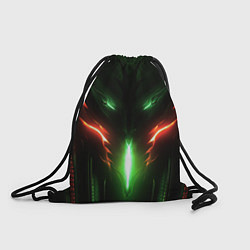 Рюкзак-мешок Абстракция и зеленое свечение, цвет: 3D-принт