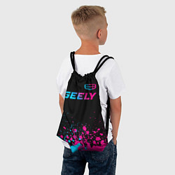 Рюкзак-мешок Geely - neon gradient: символ сверху, цвет: 3D-принт — фото 2