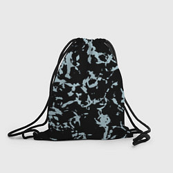 Рюкзак-мешок Абстракция черно-голубой, цвет: 3D-принт