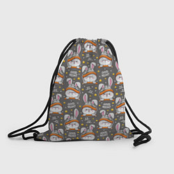 Рюкзак-мешок Ночные зайчики, цвет: 3D-принт