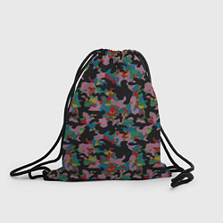 Рюкзак-мешок Модный разноцветный камуфляж, цвет: 3D-принт