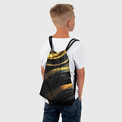 Рюкзак-мешок Золотистые волны, цвет: 3D-принт — фото 2