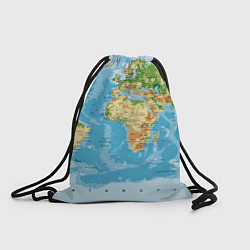 Рюкзак-мешок Атлас мира, цвет: 3D-принт