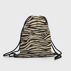 Рюкзак-мешок Шкура зебры и белого тигра, цвет: 3D-принт