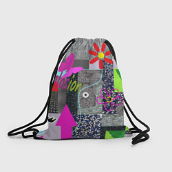 Рюкзак-мешок Техника пэчворк, цвет: 3D-принт