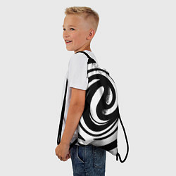 Рюкзак-мешок Черно-белая воронка, цвет: 3D-принт — фото 2